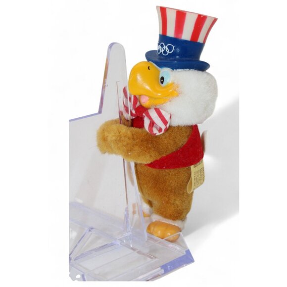 Applause 1984 Olympic Eagle Uncle Sam Plush Figurine With Striped Hat & Bow Tie - Picture 5 of 5